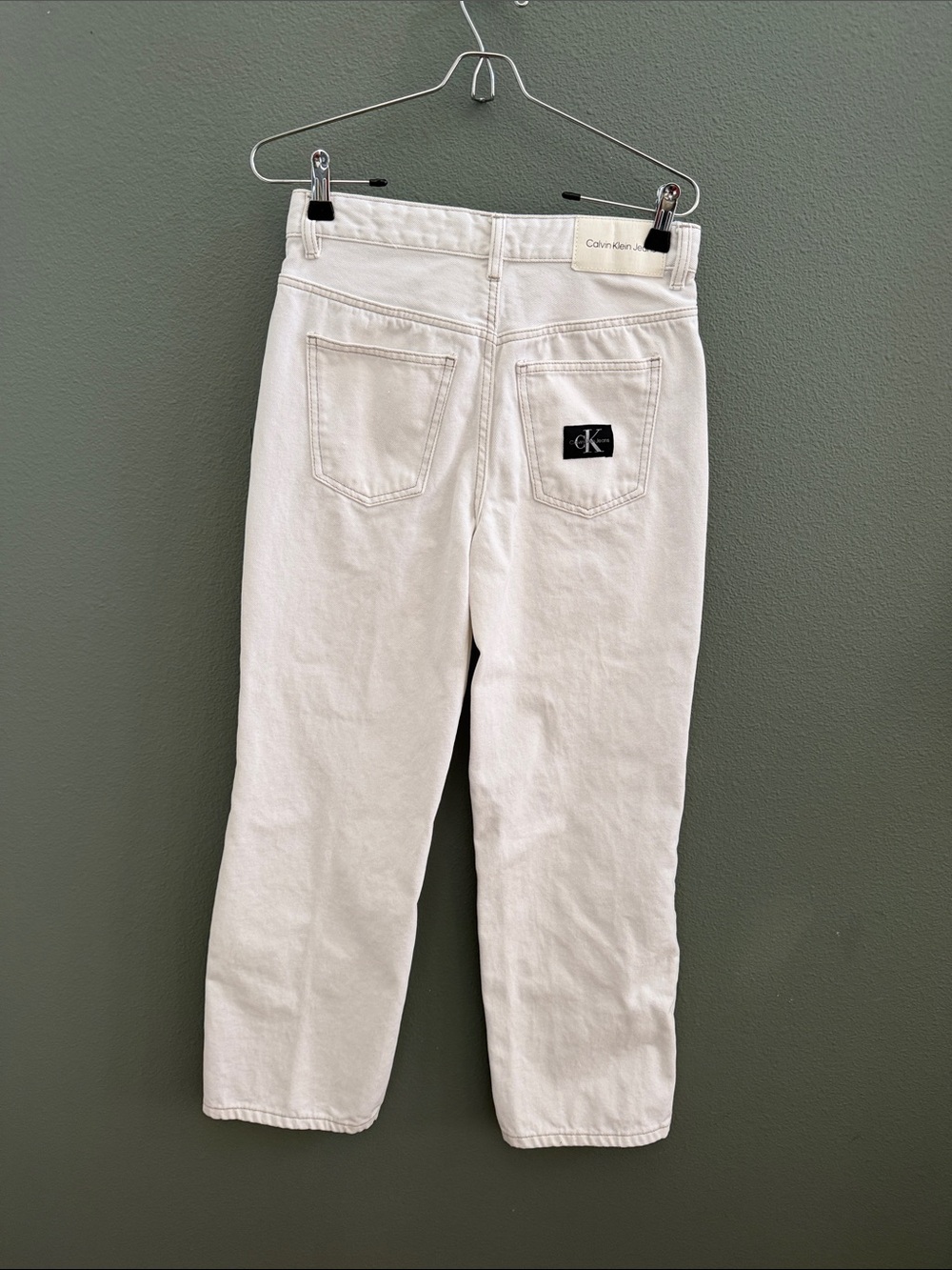 Juniors Sz 14 Calvin Klein Pocket Patch Baggy Jeans Y2K